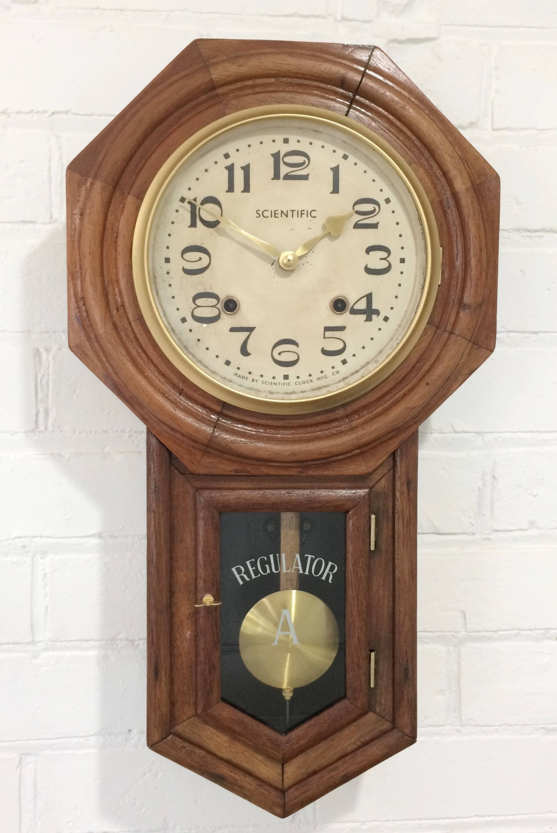 ANTIQUE Scientific MFG.Co Regulator Clock | eXibit collection
