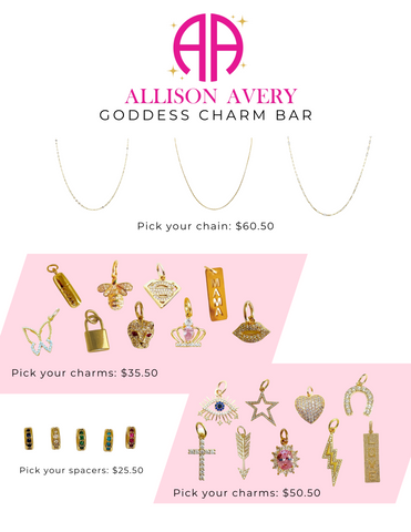 allison avery goddess charm bar