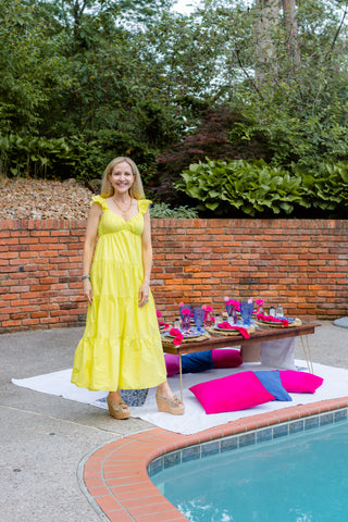 lime yellow summer dress