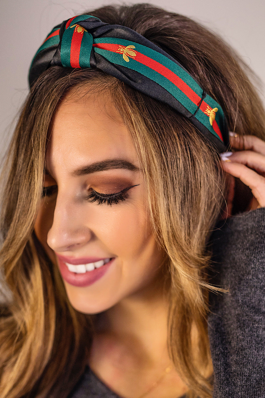 Gucci Dupe Bug Print Satin Headband