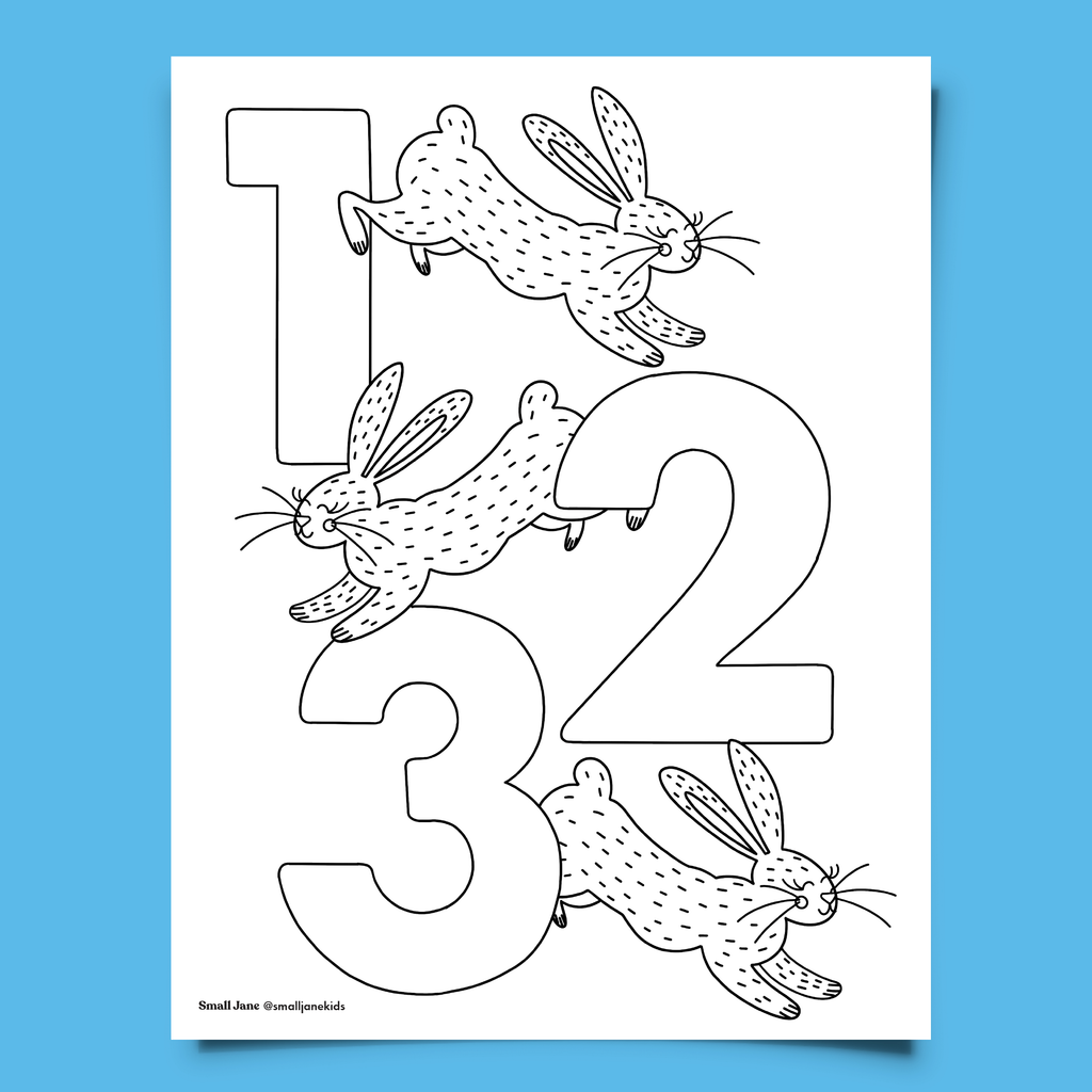 FREE! 123 Colouring Sheets – Small Jane