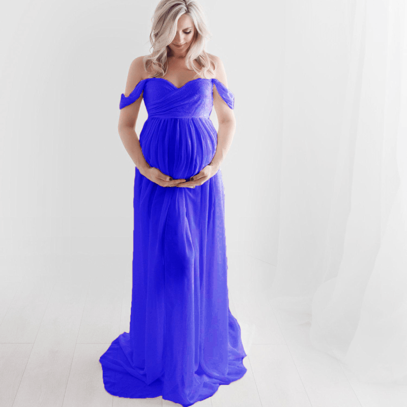 Baby Exo Maternity Chiffon Yarn Photoshoot Bump Dresses – BabyExo