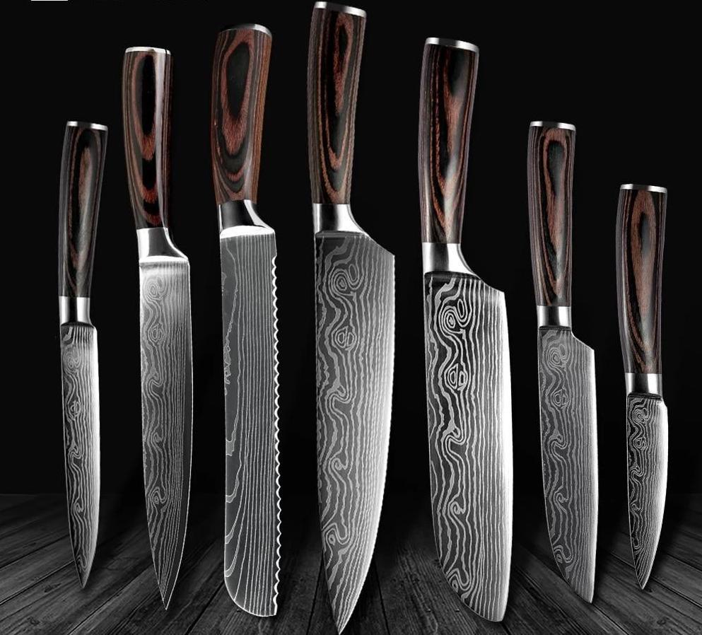 stainless steel kitchen knife set