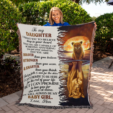 Mother To Daughter Gifts - To My Daughter Promise From Mom Gift - Heirloom Woven Blanket