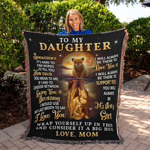 Mother To Daughter Gifts - To My Daughter From Mom Gift - Heirloom Woven Blanket