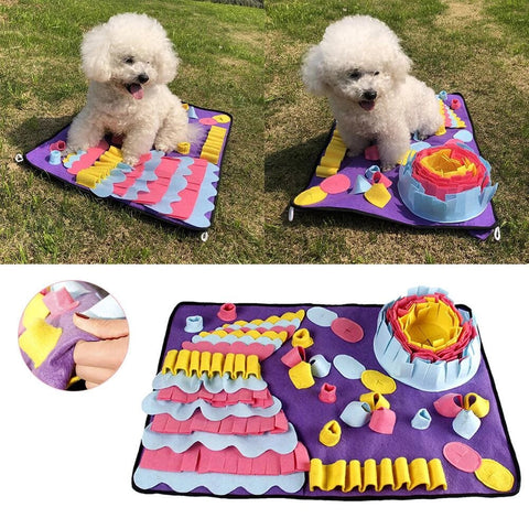 Pet Dog Snuffle Mat Pet Sniffing Training Blanket Detachable Fleece Pads Dog  Mat Relieve Stress Nosework Puzzle Toy Pet Nose Pad