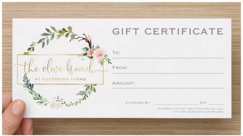 Olive Branch E Gift Card The Olive Branch At Sovereign Farms