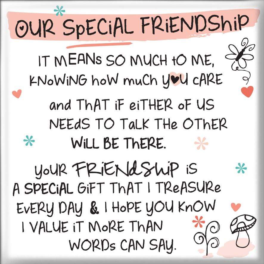 Inspired Words Magnet - Our Special Friendship – Curios Gifts