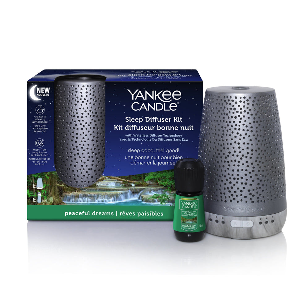 Yankee Candle Sleep Diffuser Silver Starter Kit & Peaceful Dreams