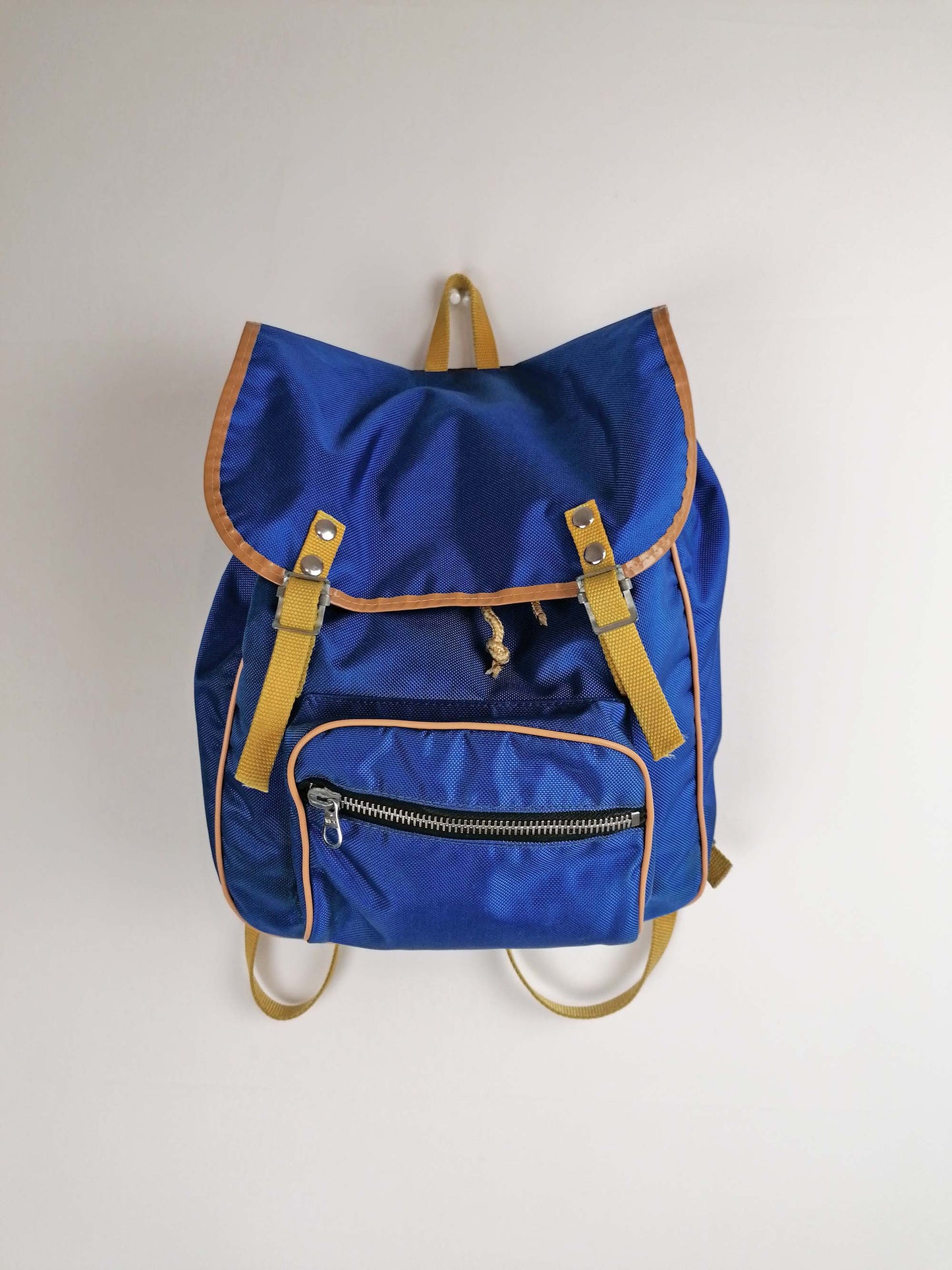 Vintage 70's Blue Nylon Small Backpack Rucksack