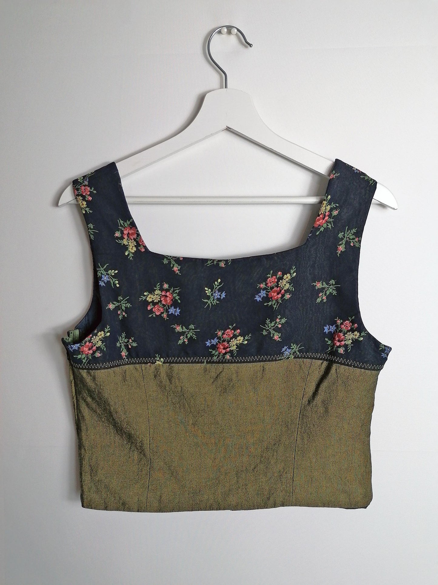 Vintage 80's SPORTALM Linen Vest Top - size S-M