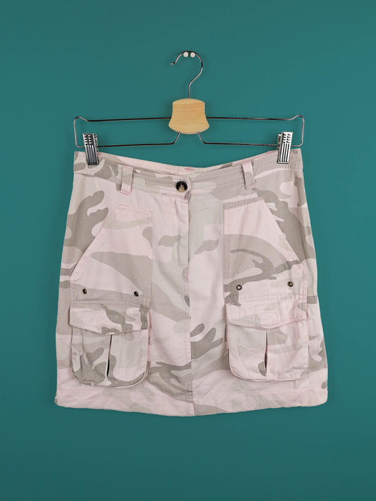 Y2K Mini Skirt Camo Pastel - size M