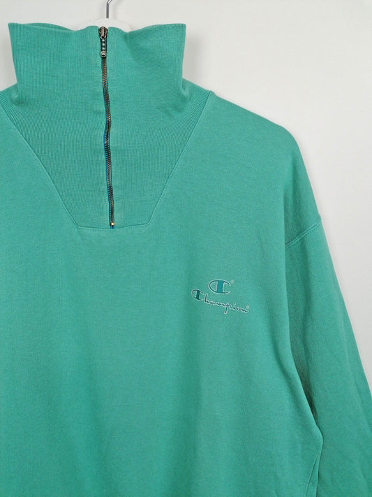 90's CHAMPION Quarter Zip Sweatshirt - size S-L