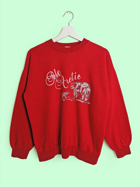 Arctic Pole Polar Bear Novelty Sweatshirt  - size S