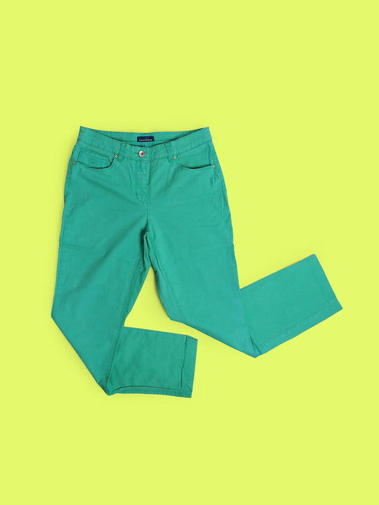 90's high-waist turquoise pants - size S-M