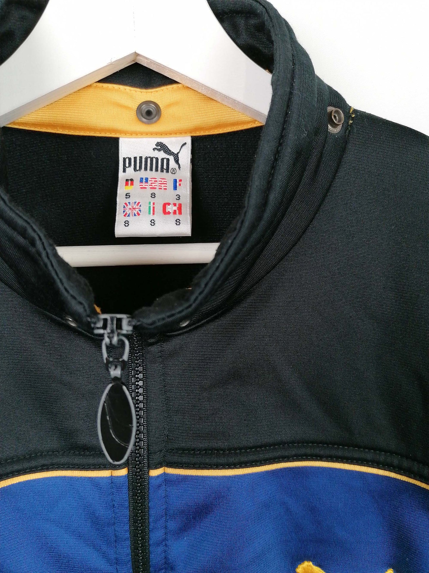 90's PUMA Unisex Retro Tracksuit Big Logo Track Jacket Snaps Track Pants - size S men