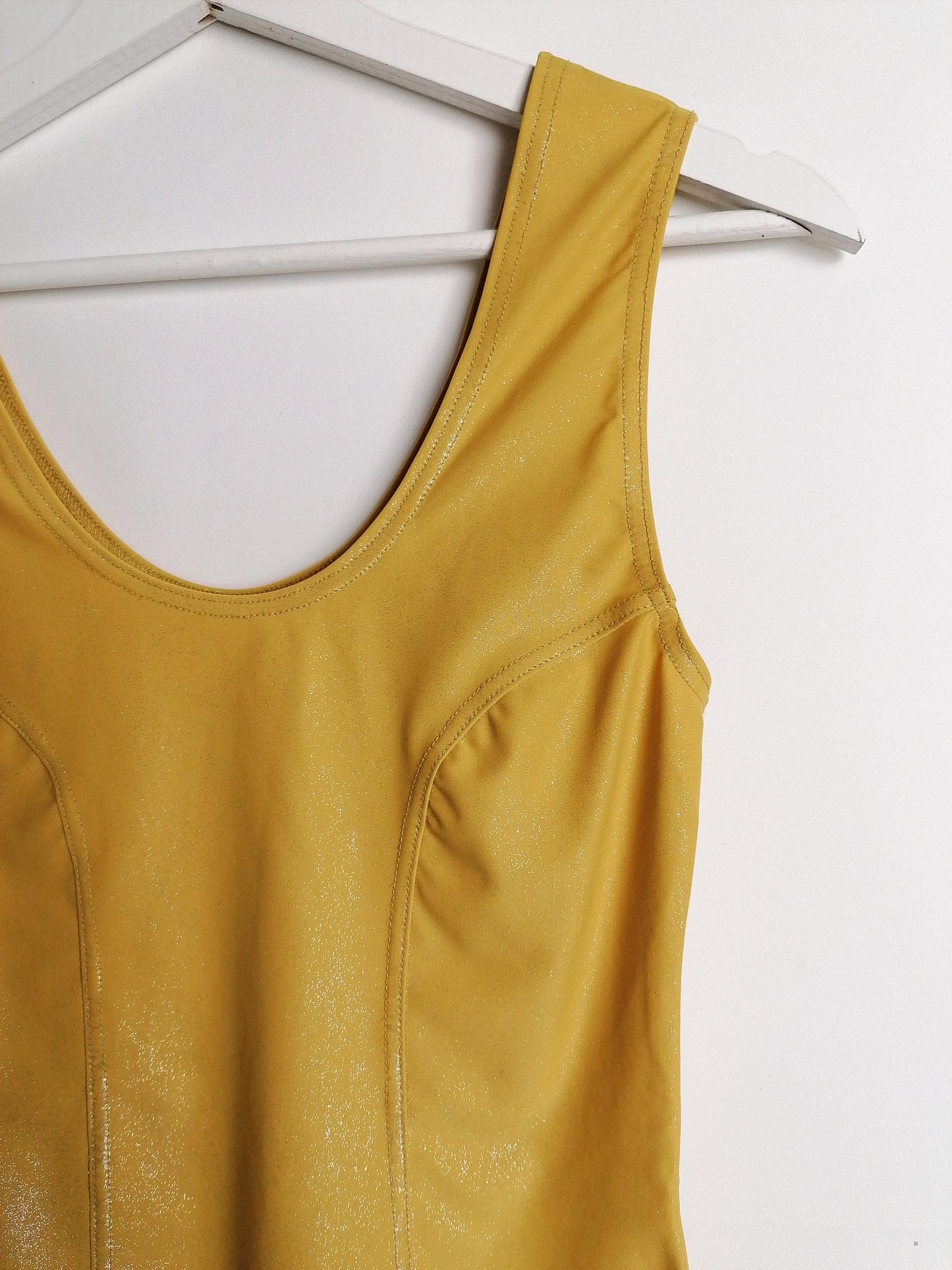 90's Gold Bodysuit Liquid Yellow - size XS-S