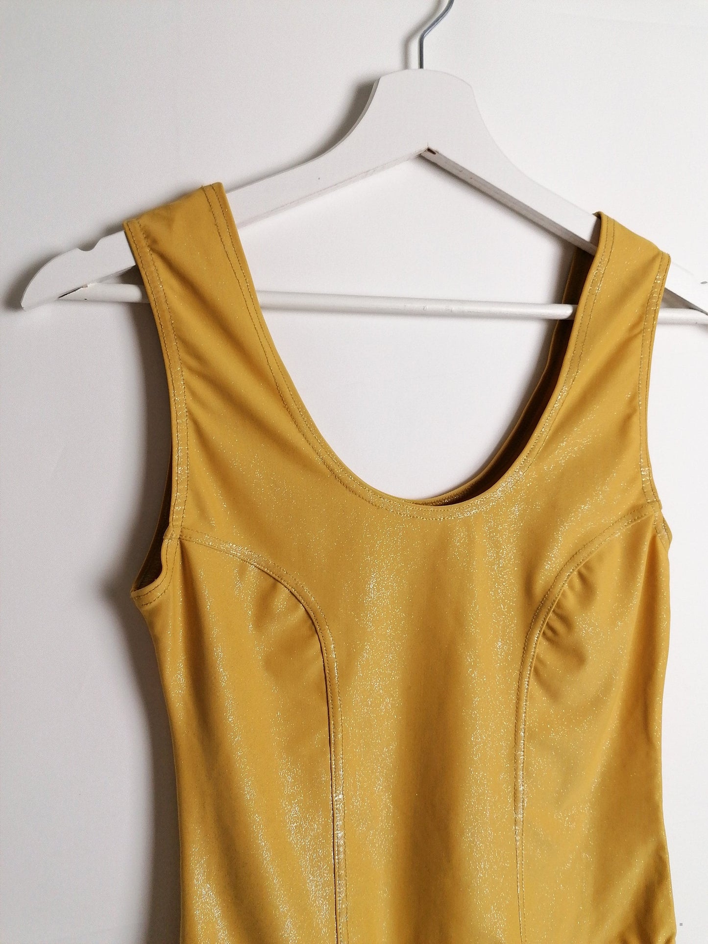 90's Gold Bodysuit Liquid Yellow - size XS-S
