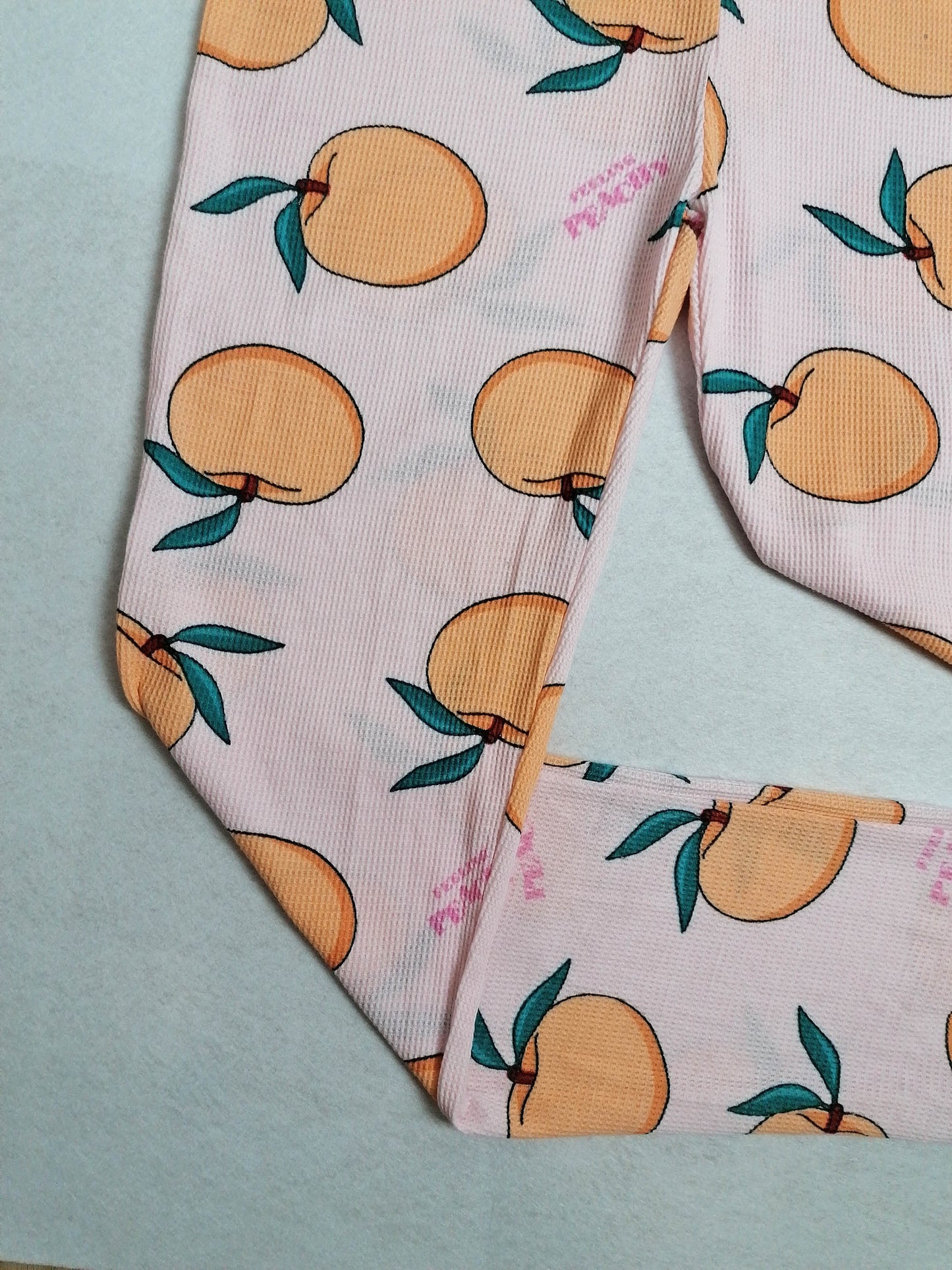 Deadstock NOS TYPO Onesie Pyjama Peaches Print ~ Size M