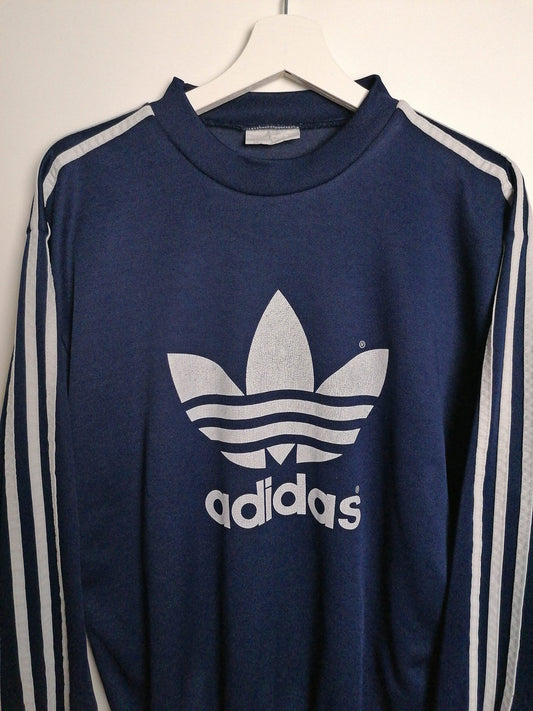 90's ADIDAS Originals Big Logo Trefoil Polyester Sweatshirt - size S / D4