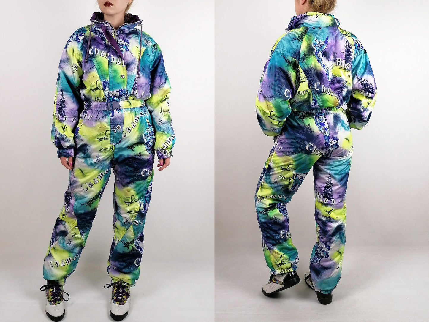 80's 90's Made in Finland Tie-Dye Ski Suit - size S-M