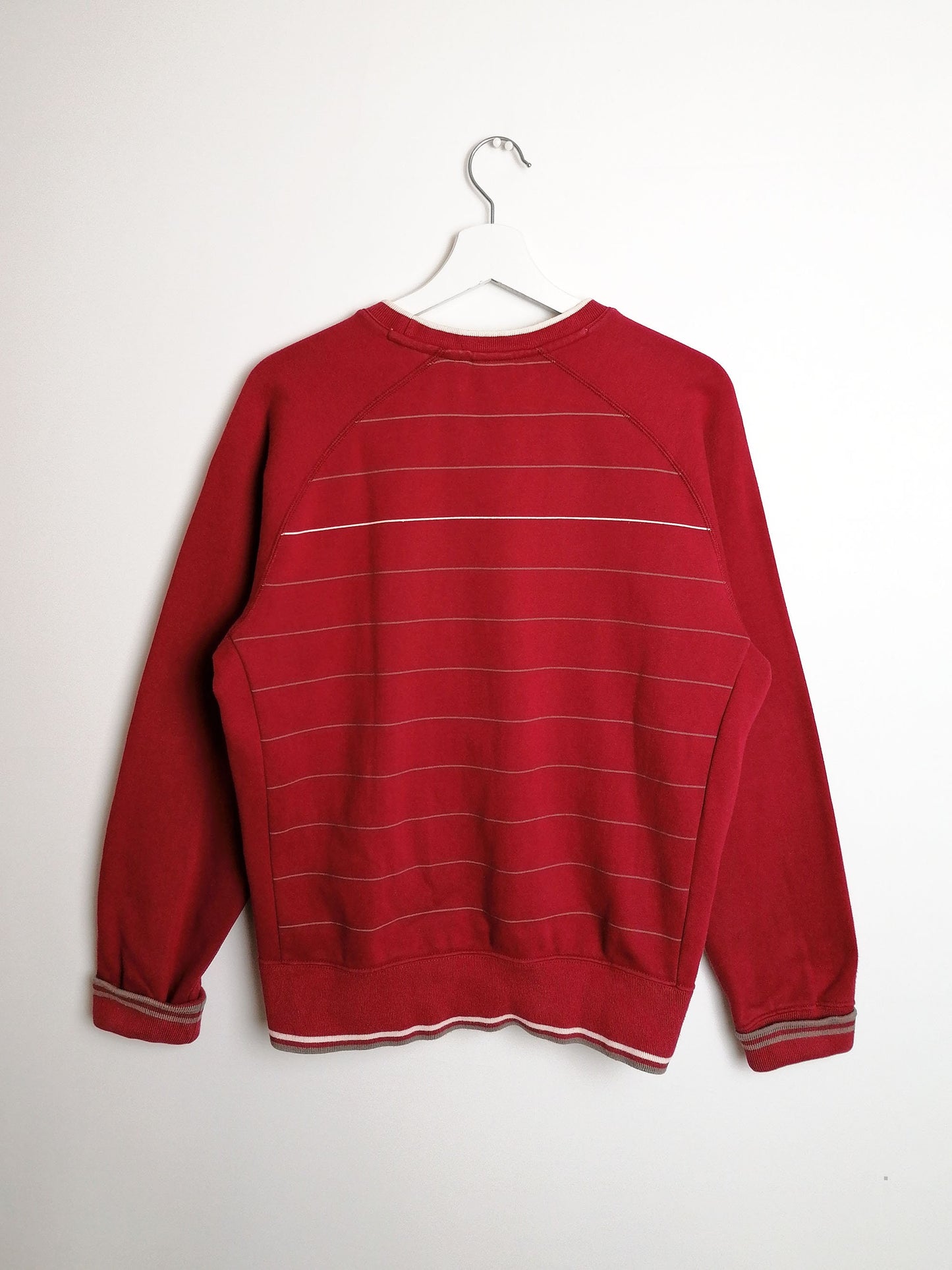 Y2K NIKE Small  Swoosh Red Sweatshirt Crewneck - size S / GB 36- 38 / height 173 cm