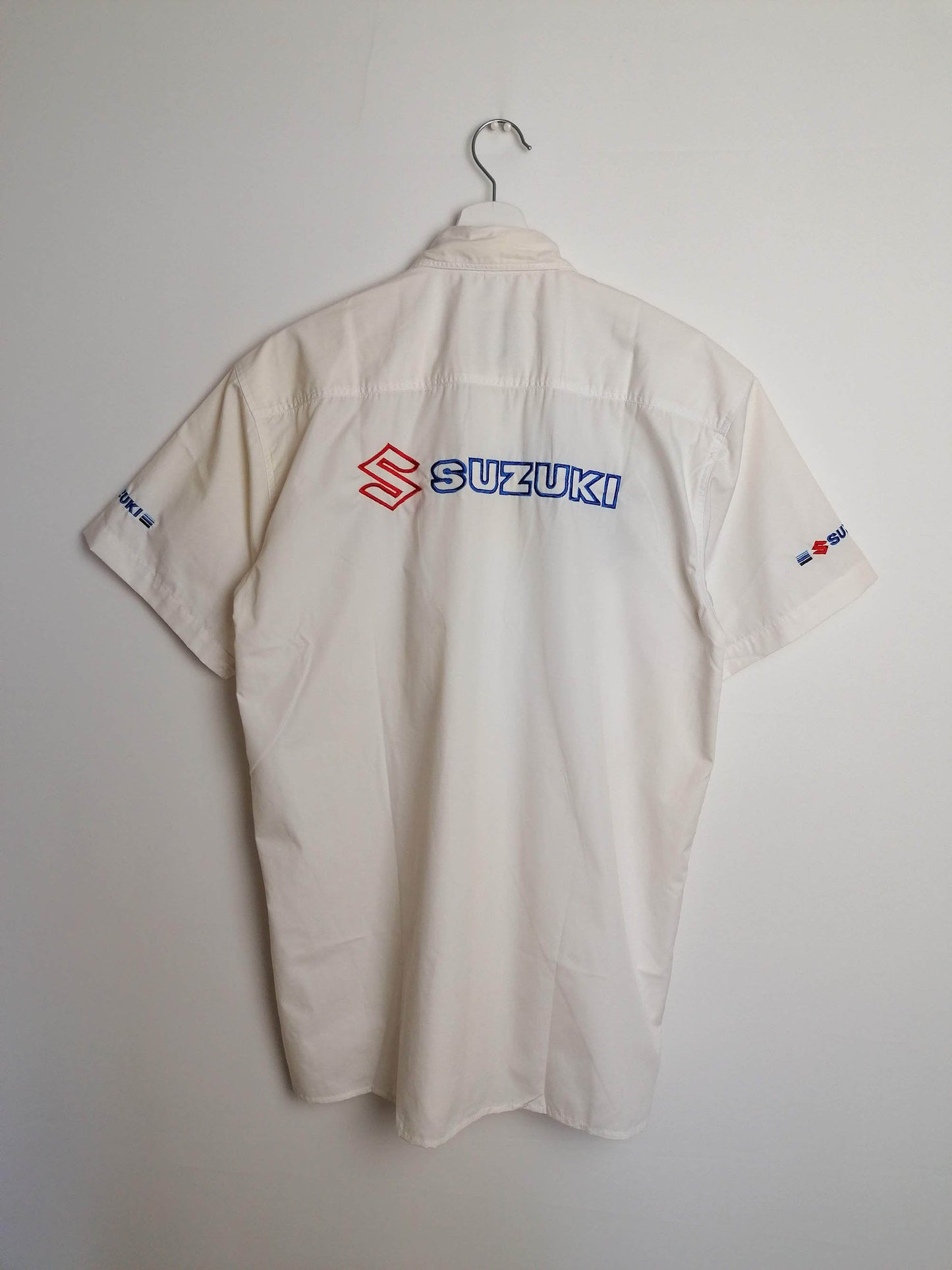 SUZUKI Team Short Sleeve White Shirt - size M-L