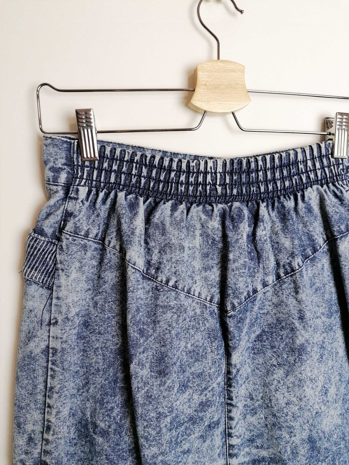 Acidwash Denim Skirt High Waist - size M