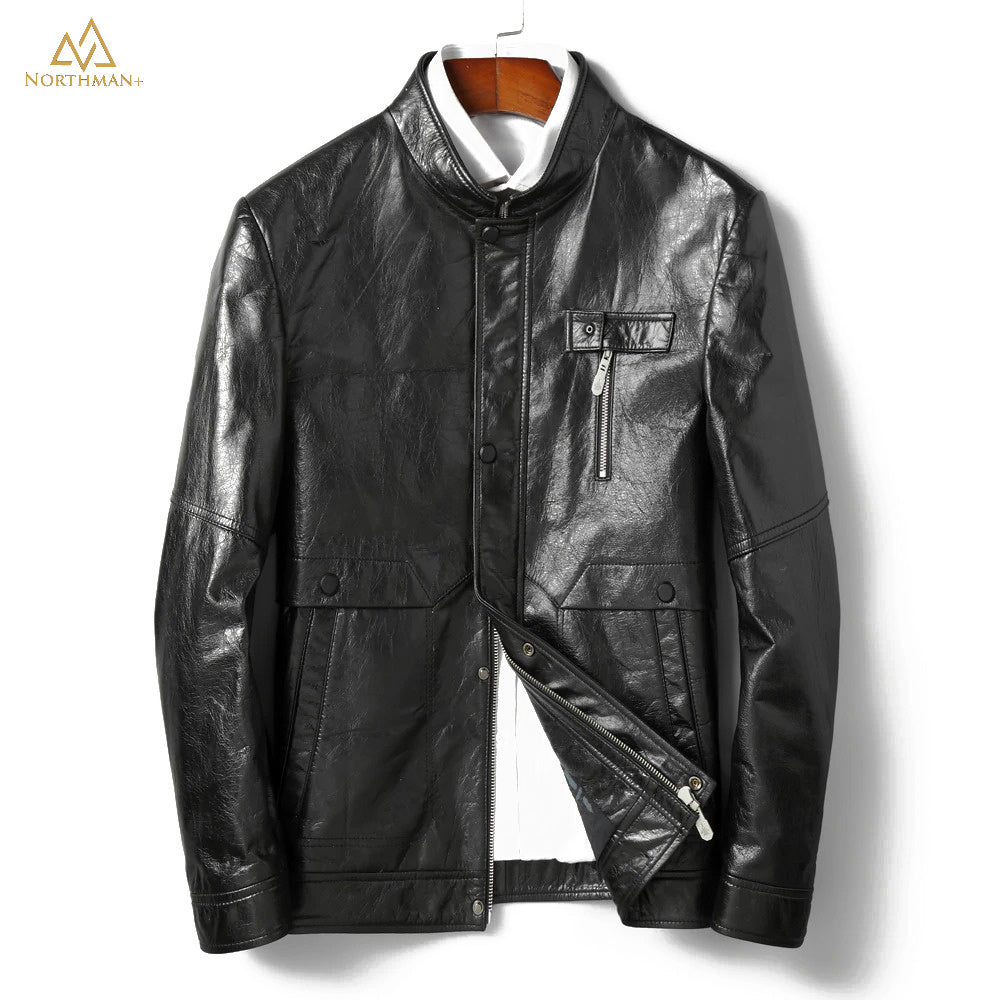 The Meteorite leather jacket in Black – Northman Plus