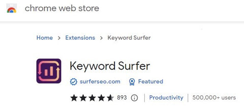 finding keywords for seo using keyword surfer