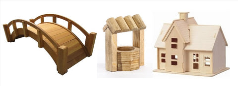 miniature modelling wooden buildings