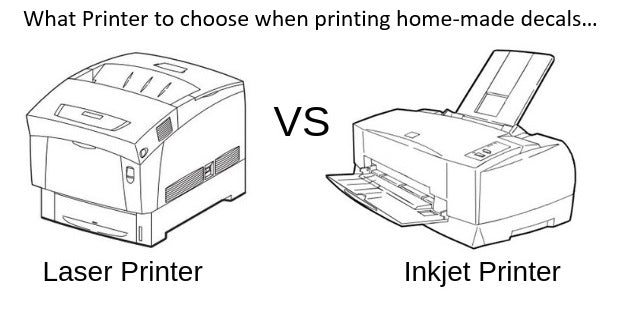 what printer should I use for printing decals (Inkjet or Laser)