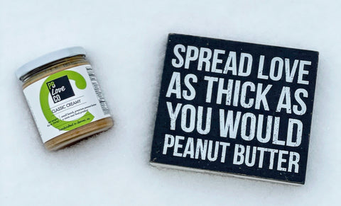 All-natural peanut butter. The PB Love Company. 