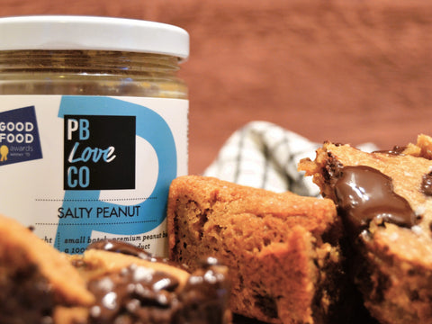 pb love co.  salty peanut. blondie. brownie. recipe.