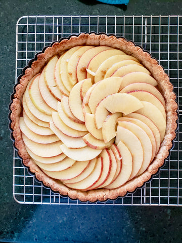 Fresh apple tart made with Cinnamon Almond butter from The PB Love Company. Nutritious and delicious!