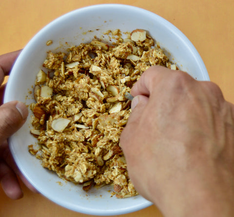 Gluten free granola made with all-natural almond butter. Smooth almond butter made by the PB Love Company. Denver, Colorado. 
