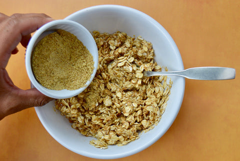 Gluten free granola made with all-natural almond butter. Smooth almond butter made by the PB Love Company. Denver, Colorado. 