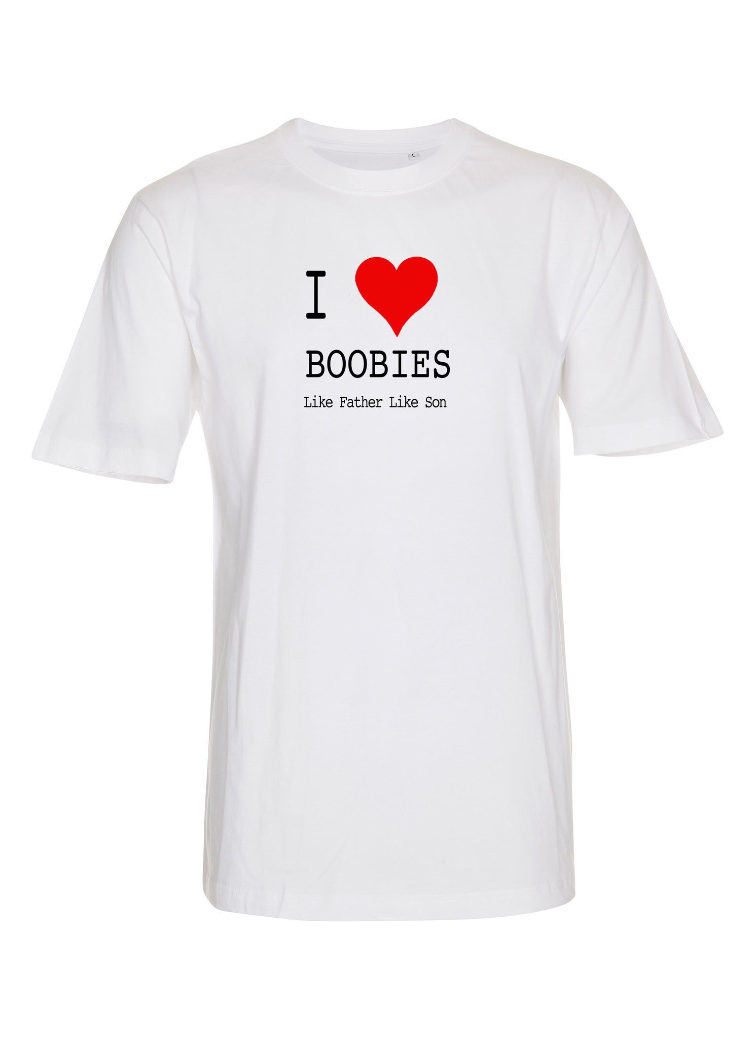 Verdensvindue tjeneren foredrag I love Boobies - Like Father like Son (Børne t-shirt) – Jmctryk