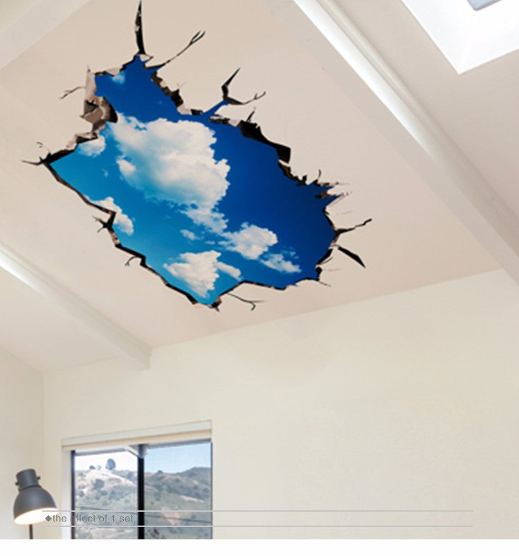 3d Sky Clouds Stickers Pvc Material Luna S Wall Decor