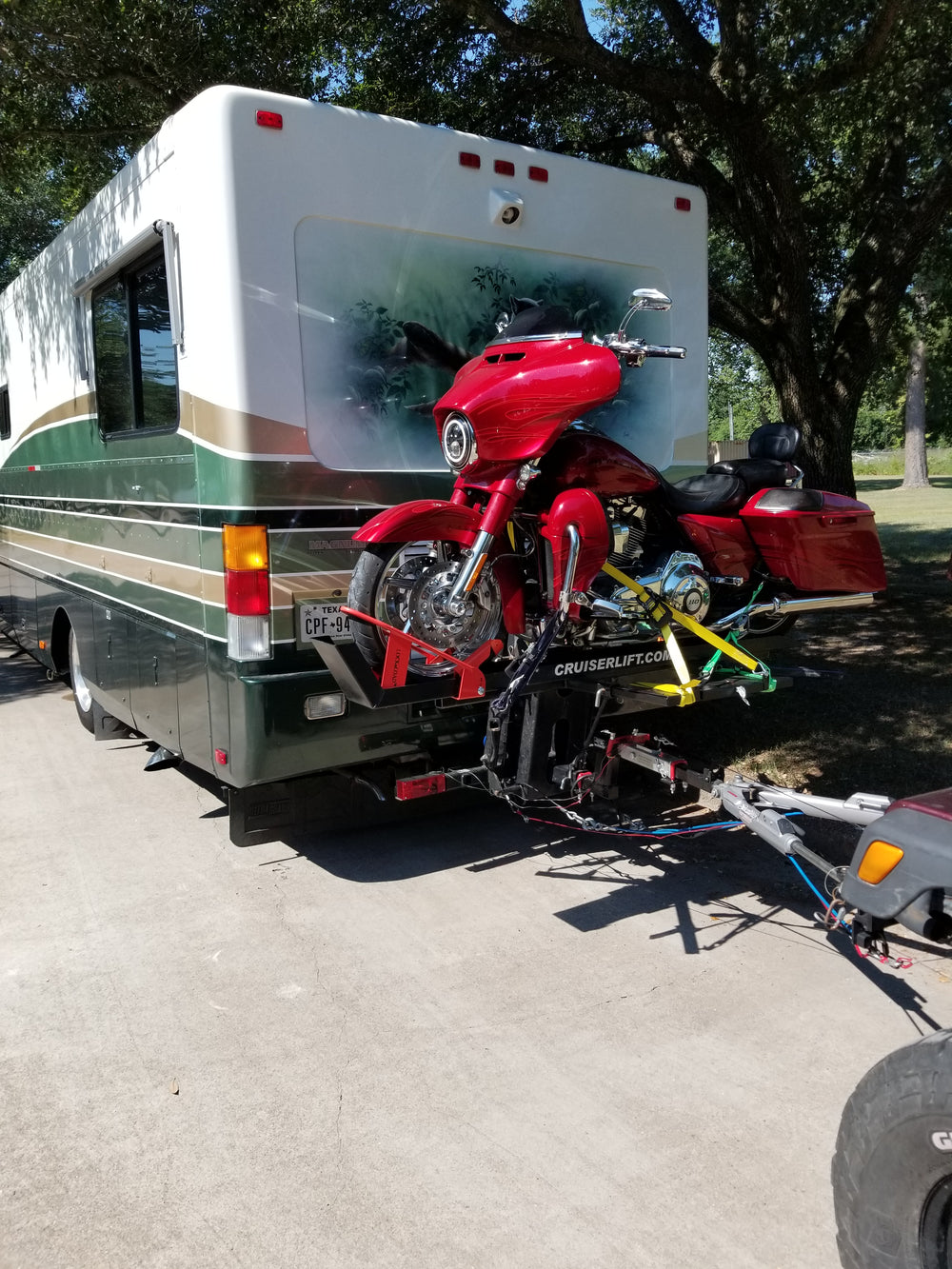 travel trailer motorcycle lift