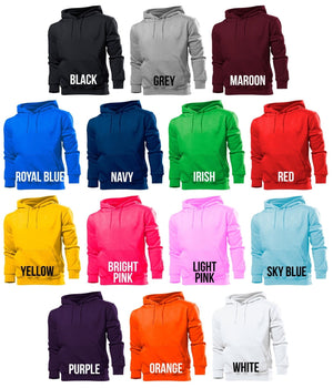 different colour hoodies