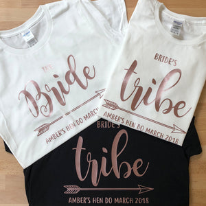 rose gold bridesmaid shirts