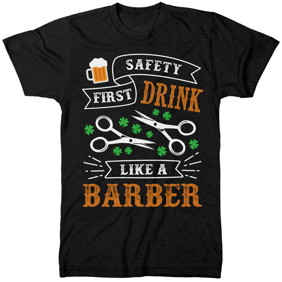 Drink Like A Barber Tshirt - Gift for a Hairdresser