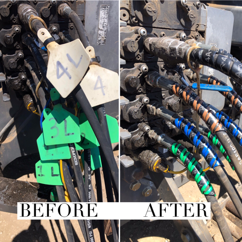 Outback wrap hydraulic hose markers versus zip ties image