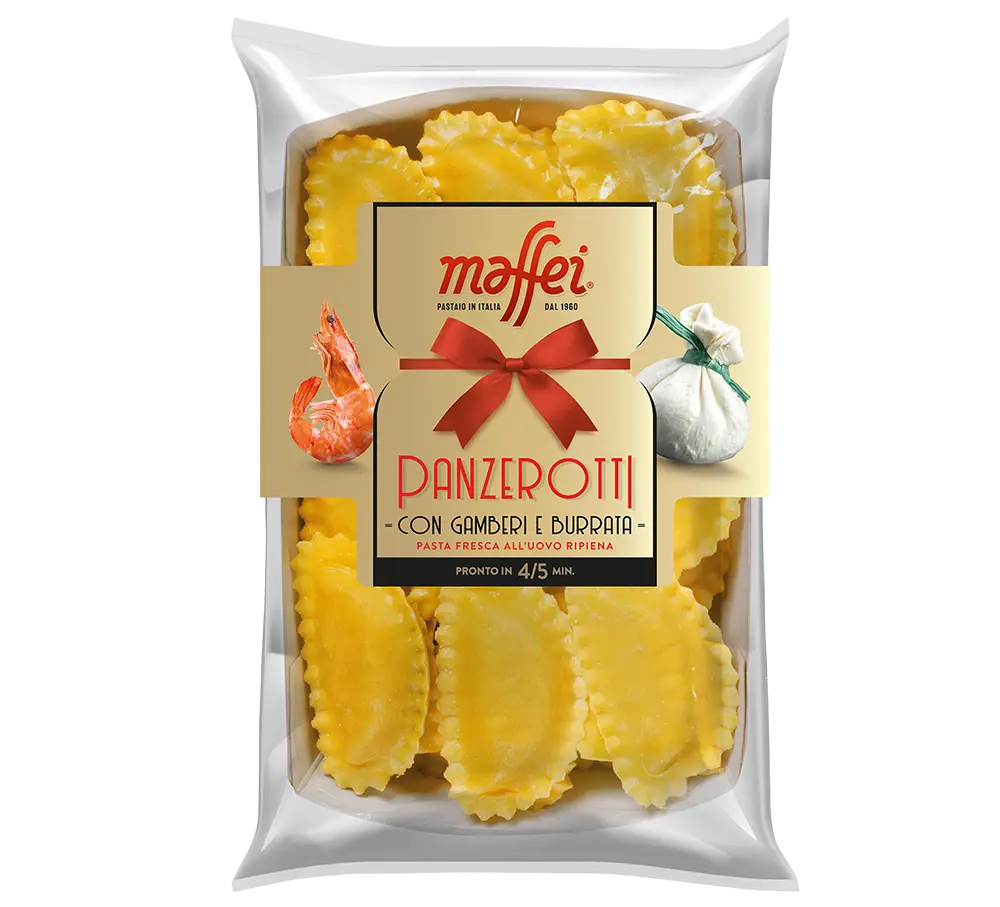 MAFFEI PASTA ALL'UOVO FRESCA I PANZEROTTI GAMBERI E BURRATA 230 GR (6 –   - The best E-commerce of Italian Food in UK