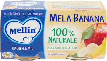 MELLIN HOMOGENIZED FRUIT BANANA 100 GR X2 200 GR (12 in a box) –   - The best E-commerce of Italian Food in UK