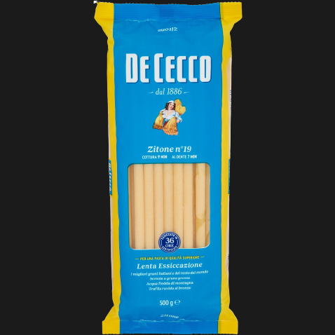 DE CECCO PASTA DI SEMOLA ZITONE TAGLIATO N.20 500 GR (24 in a box) –   - The best E-commerce of Italian Food in UK