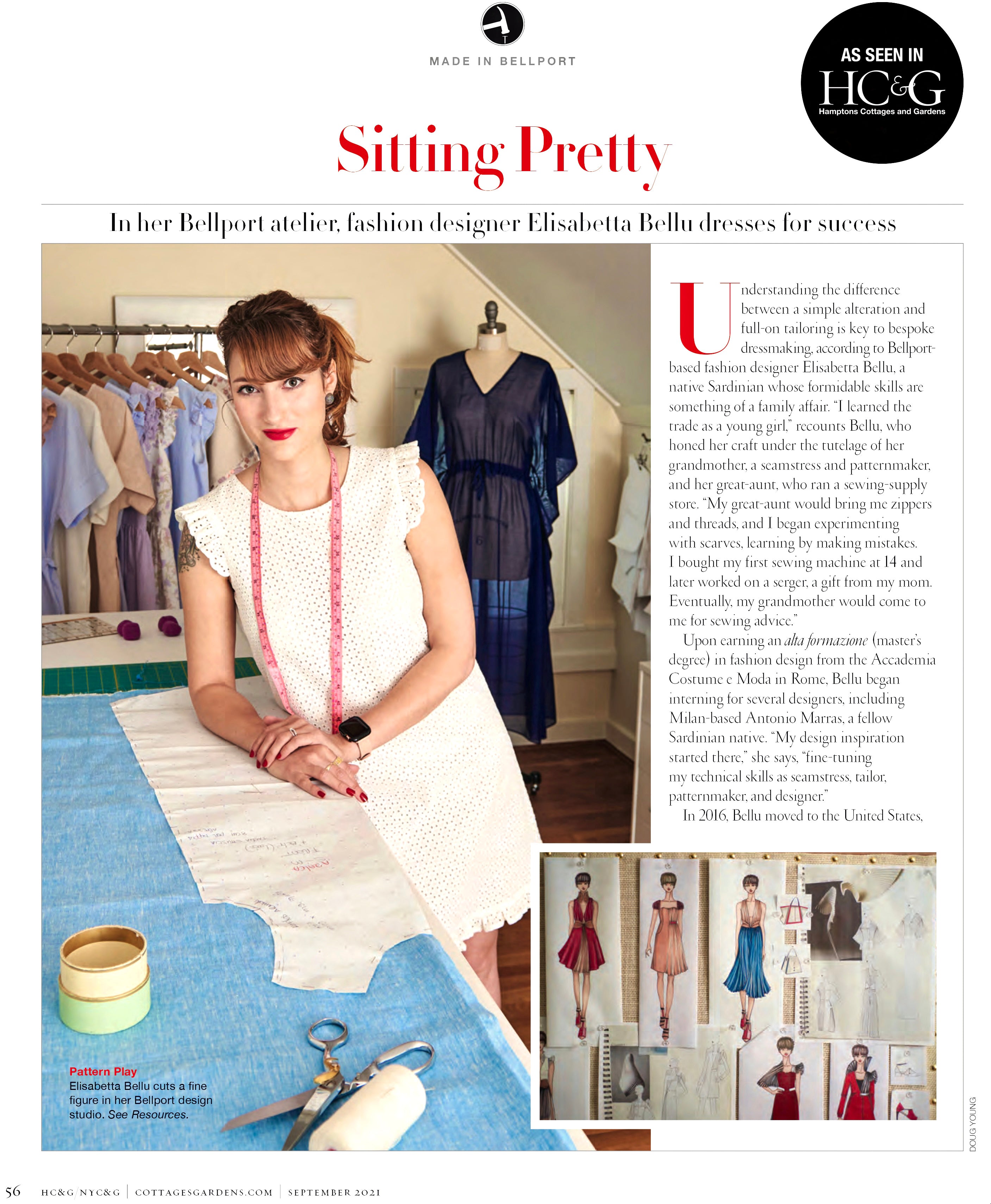 HC&G(Hamptons Cottages & Gardens) Sitting Pretty Elisabetta Bellu article