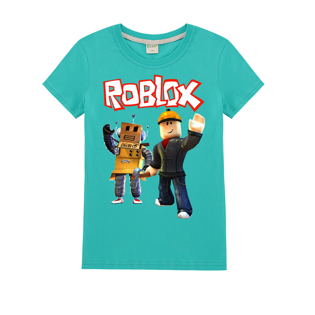 Game Roblox Short Sleeves Nice For Kids Cotton T Shirt Nfgoods - roblox shorts with drawstring cotton shorts for kids boy in 2020 cotton shorts kids boys shorts