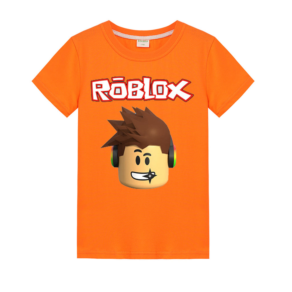 Game Roblox Icon Printed T Shirt Cotton Short Sleeve Tees For Kids - hot roblox kids boys girls short sleeve t shirts cotton tops